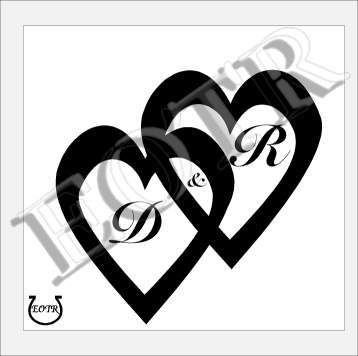 Detailed picture of LinkedMonogramHearts_GA